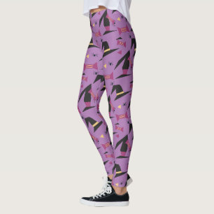 Heksenhoed Sinterklaas Snoep Paarse Leggings