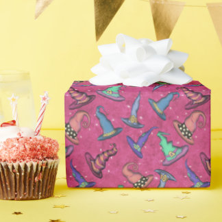 Heksenhoeden op Roze Cadeaupapier