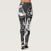 Heksenkat: geïsoleerde illustratie leggings (Achterkant)