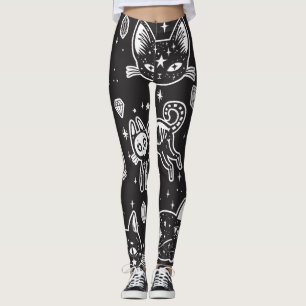 Heksenkat:  geïsoleerde illustratie leggings