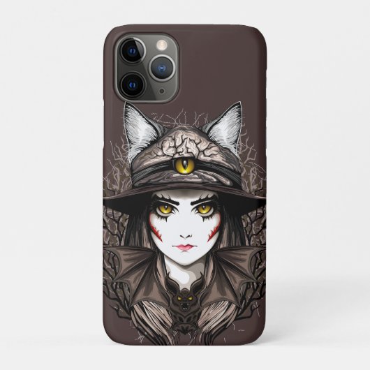 Heksenkat Halloween griezelig Schattige portret Case-Mate iPhone Case (Achterkant)