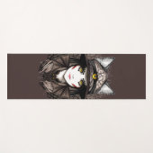 Heksenkat Halloween griezelig Schattige portret Yogamat (Voorkant (horizontaal))