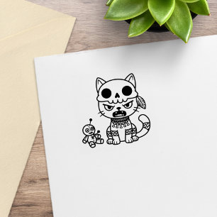Heksenkat Voodoo-pop 1x1 Rubberstempel
