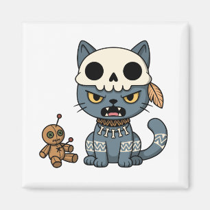 Heksenkat Voodoo-pop Magneet