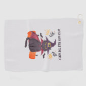 Heksenkatten regeren over de wereld golfhanddoek (Horizontaal)