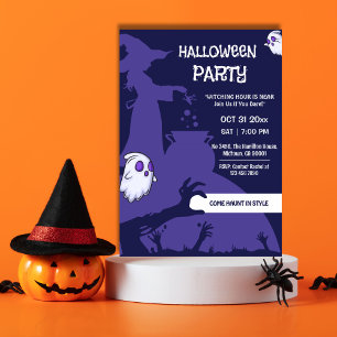 Heksenketel griezelige handen Paarse Halloween-fee Kaart