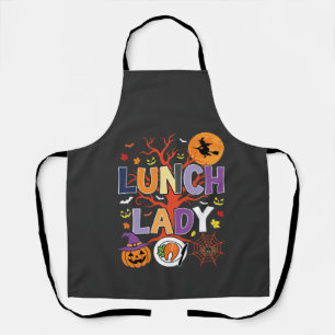 Heksenkeuken Vector voor Halloween Lunchdame Schort