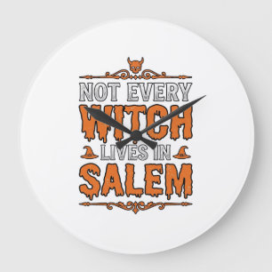 Heksenkunst uit het verleden Salem Halloween typog Grote Klok