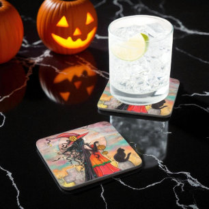 Heksenkunst voor Halloween van Molly Harrison Bier Onderzetter