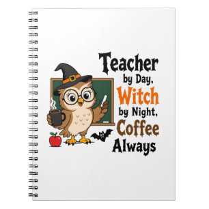 Heksenleraar Halloween-koffie Functie Leraren  Notitieboek