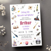 Heksenmeesters en Heksen Waterverf Magie Verjaarda Kaart