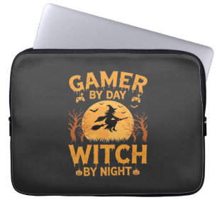 Heksenontwerp voor gamers Halloween-gaming Laptop Sleeve