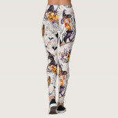 Heksenpatroon Halloween Leggings (Achterkant)