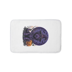 Heksenpomp Halloween Hond Vector Afbeelding Badmat