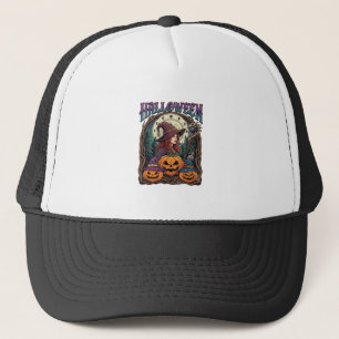 Heksenpompoenen Halloween Maanfasen_1 Trucker Pet
