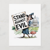 Heksenprotest tegen het kwaad briefkaart (Voorkant)