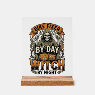 Heksenreparatie Fietsen Vintage Halloween Fietsenm Acryl Bord