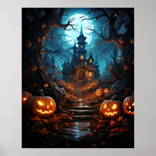 Heksenretraite in het bos Halloween Poster (Voorkant)