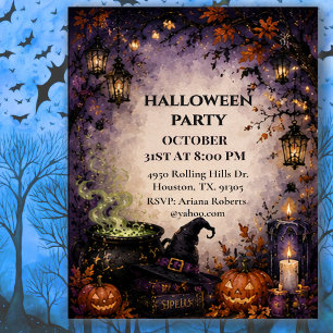 Heksensabbat Halloween-feest Kaart