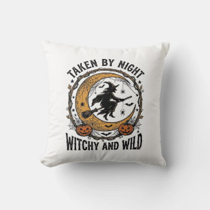 Heksenshirt uit de oude doos Heks Halloween-ontwer Kussen