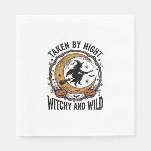 Heksenshirt uit de oude doos Heks Halloween-ontwer Servet