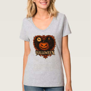 Heksenstemming & Pompoennachten Dames Halloween V- T-shirt