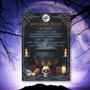 Heksenuur Soirée ketel volwassenen Halloween Kaart