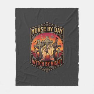Heksenverpleegster Dag Nacht Kruis Handen Hallowee Fleece Deken
