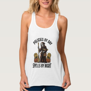 Heksenverzekeringsshirt Grappig Halloween Agent Gr Tanktop