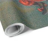 Heksenvliegen met zwarte kat op Halloween Night Cadeaupapier (Rol Hoek)