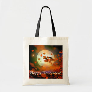 Heksenvlucht met Halloween Tote Bag