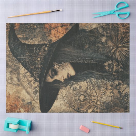 heksenvrouw  tissuepapier (Craft)