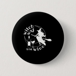 Heksenweg naar de wijn Halloween Witchy Vrouwen Gr Ronde Button 5,7 Cm
