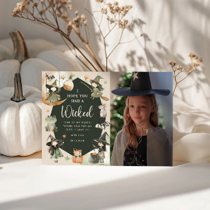 Heksenweg naar het Feest' Kinderen Halloween Verja Bedankkaart