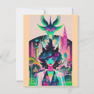 Heksenweg naar het stadspark? Ken Gage Fantasy Briefkaart