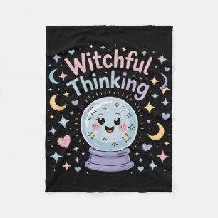 Hekserig Denken Crystal All Halloween Vibes Fleece Deken
