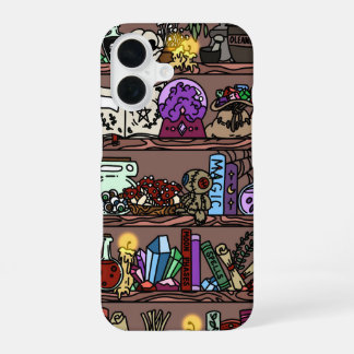 Hekserige Boekenkast Rommel iPhone 16 Hoesje