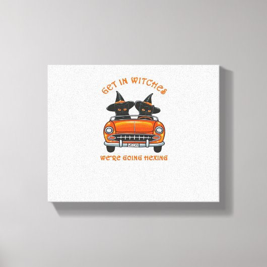 Hekserige Katten Gaan Hexing Oversized T-Shirt Canvas Afdruk (Voorkant)