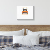 Hekserige Katten Gaan Hexing Oversized T-Shirt Canvas Afdruk (Insitu (Slaapkamer))