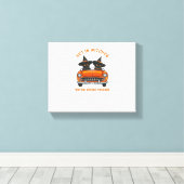 Hekserige Katten Gaan Hexing Oversized T-Shirt Canvas Afdruk (Insitu (Houten vloer))