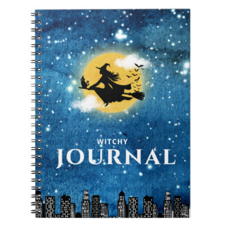 Hekserige Maanlicht Gelinieerd Journal Spiraal Not Notitieboek
