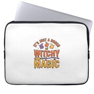 Hekserige Magische Halloween Typografie Design_1 Laptop Sleeve