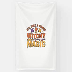 Hekserige Magische Halloween Typografie Ontwerp_1 Spandoek