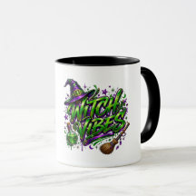 Hekserige Neon Groen en Paarse Witchcore Sfeer