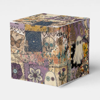 Hekserige patchwork in paars en blauw Unieke gesch Bedankdoosjes