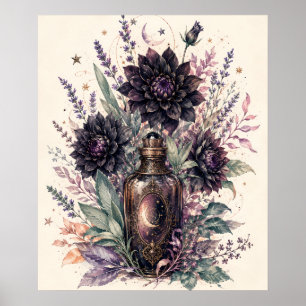 Hekserige Potflacon Black Dahlia Celestial Poster