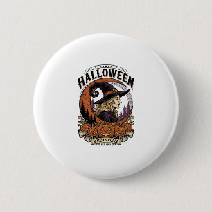 Hekserij Halloween Pompoen Maan Gravure Kunst Ronde Button 5,7 Cm