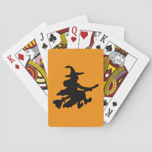Hekserij Zwart op Oranje Pokerkaarten