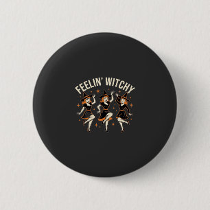 Heksig Halloween Heksen Dans Ronde Button 5,7 Cm