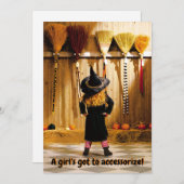 Heksje kiest een bezem kaart (Voorkant / Achterkant)